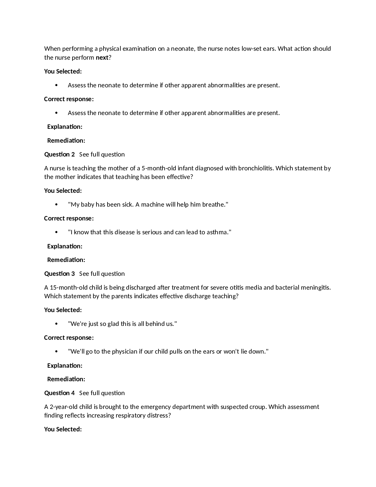 Preview image for MED SURG F LEVEL 4 Pediatric Prepu Alt (100%Verified) Questions And Answers( Download To Score An A)