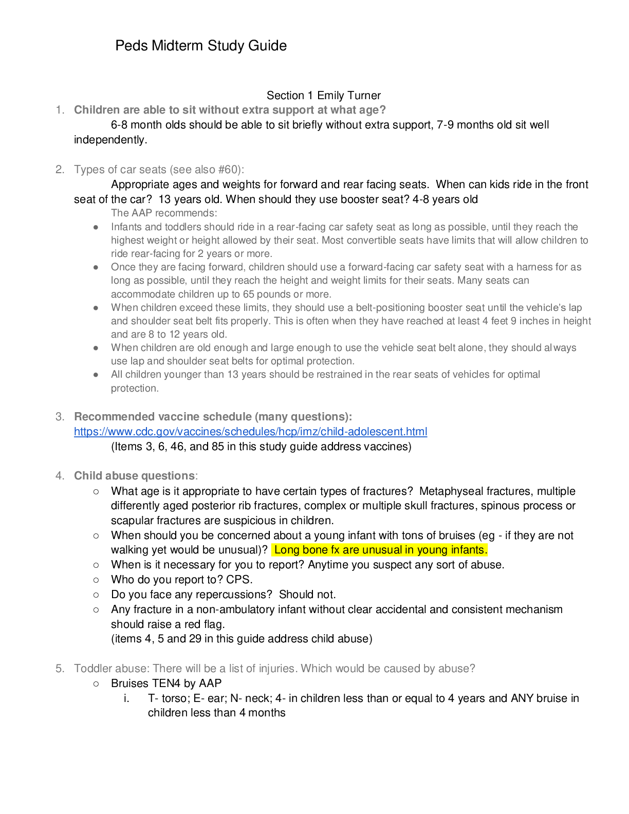 Preview image for Peds Midterm Study Guide (ASSURED A)