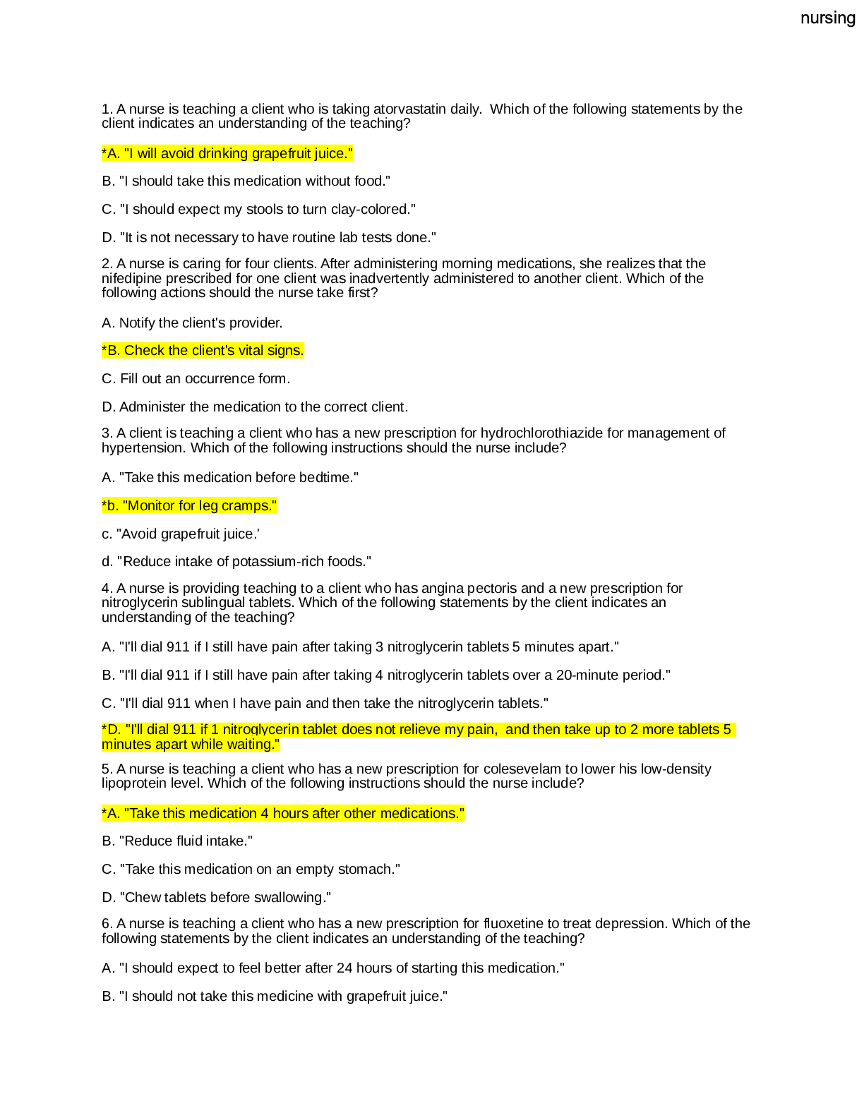 Preview image for Pharm Final Review Questions And Answers