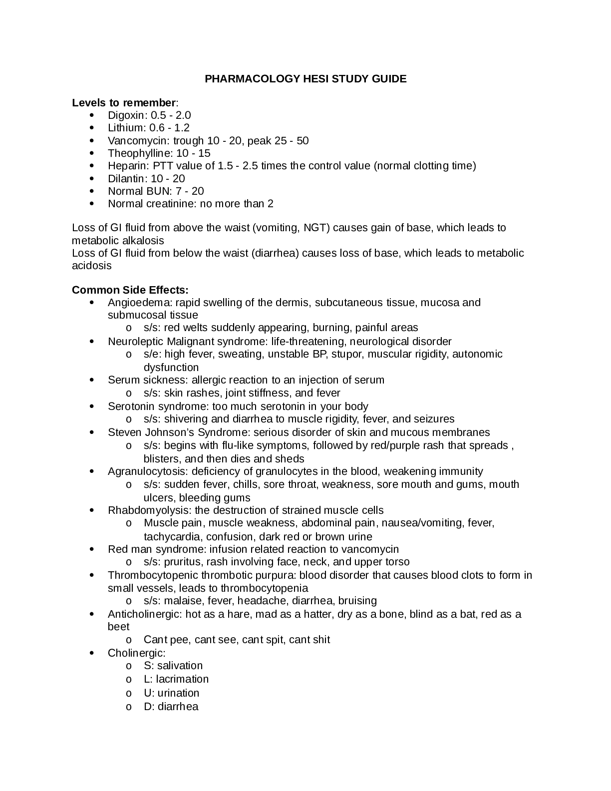 Preview image for NRSG 3345 - PHARMACOLOGY HESI STUDY GUIDE./NRSG 3345 - PHARMACOLOGY HESI STUDY GUIDE.