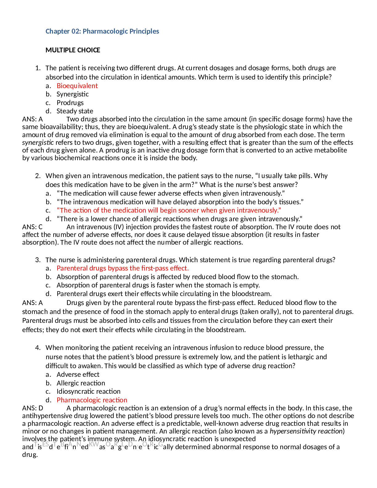 Preview image for NGR 6172 Pharm Midterm Exam- Questions and Answers (Graded A)