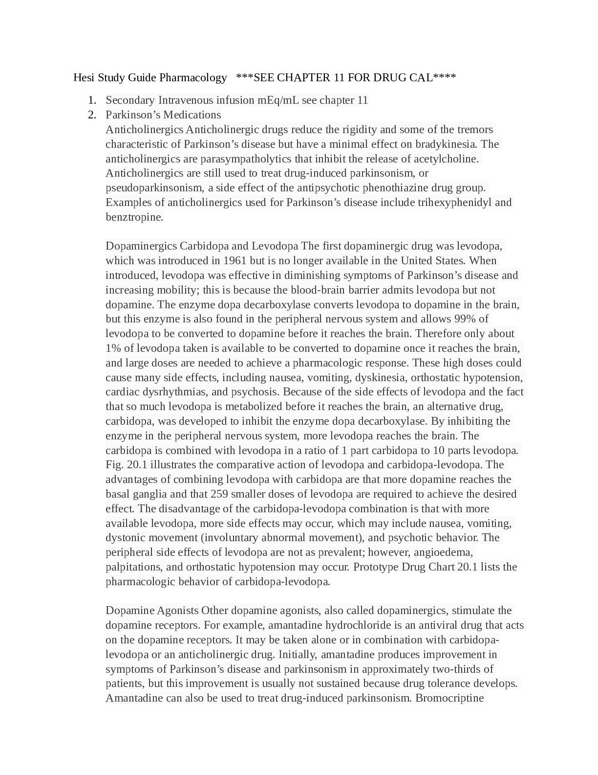 Preview image for RNSG 1350 - Pharmacology Hesi Study Guide./RNSG 1350 - Pharmacology Hesi Study Guide.