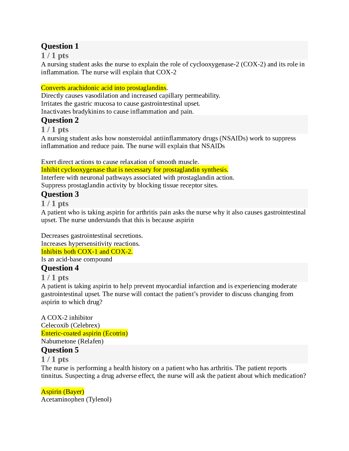 Preview image for NURS 170 Pharmacology Test 2QUESTIONS & ANSWERS:Galen College (New-2022)
