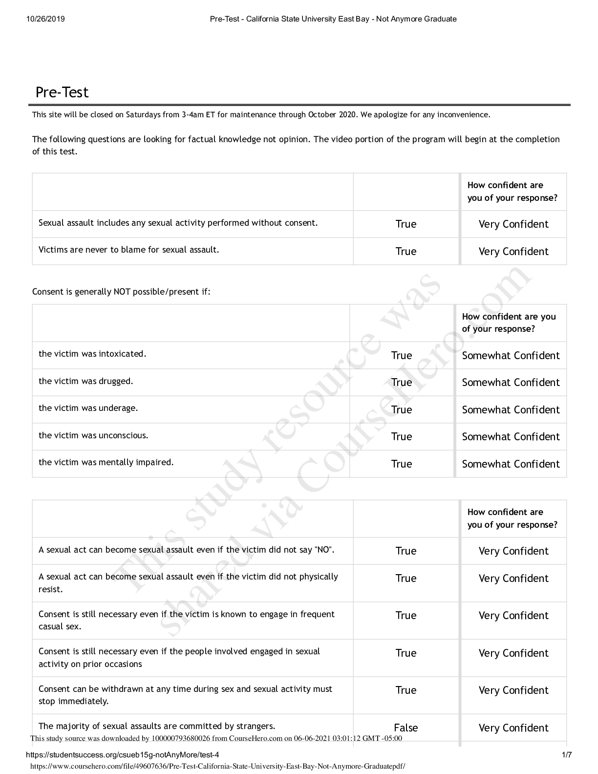 Preview image for California State University, East Bay ACCT 2251 Pre-Test - California State University East Bay - Not Anymore Graduate