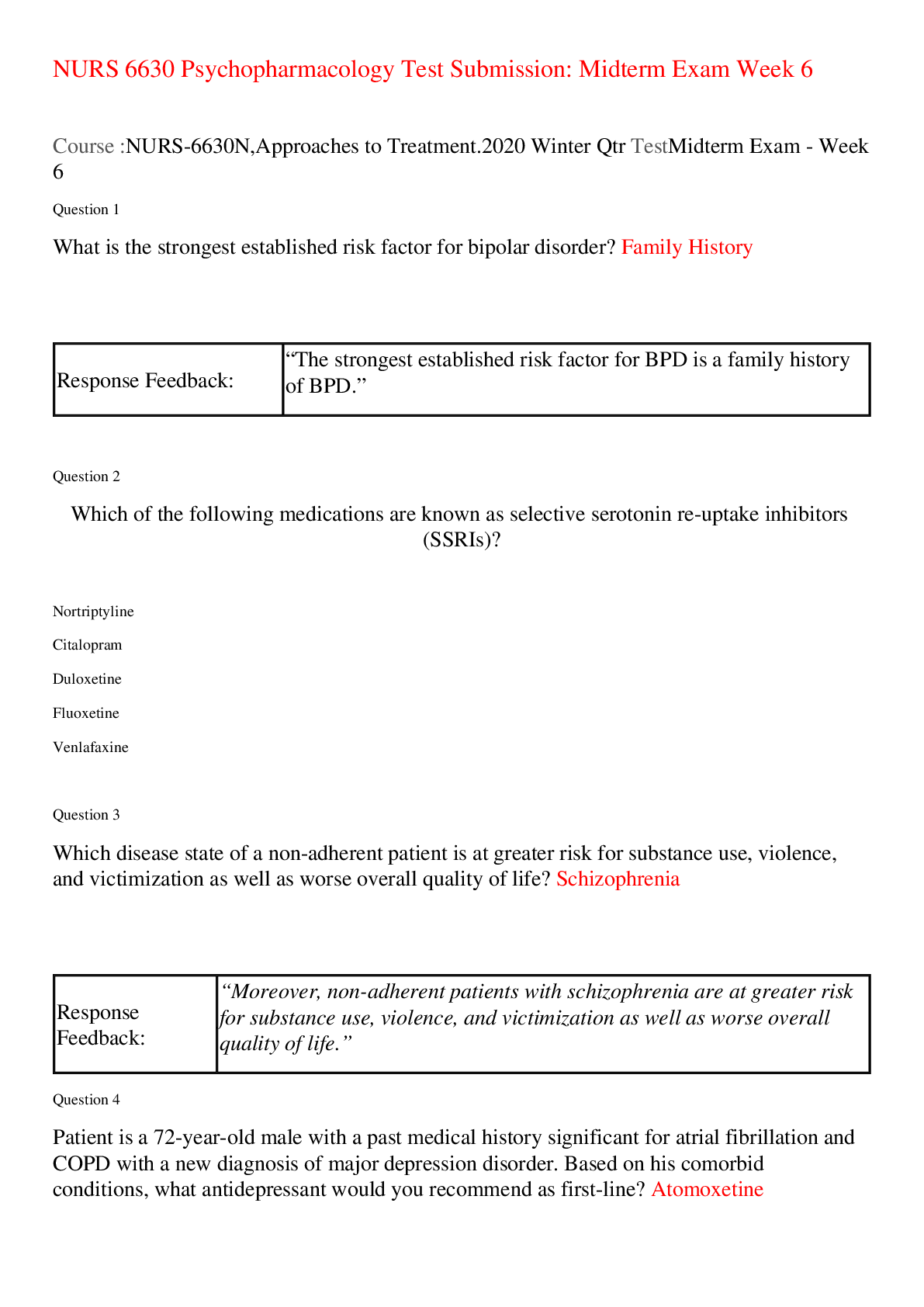 Preview image for Psychopharmacology 6630 Midterm Exam