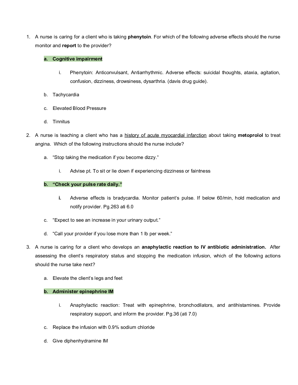 Preview of RN ATI PHARMACOLOGY PROCTORED EXAM FORM C 2019