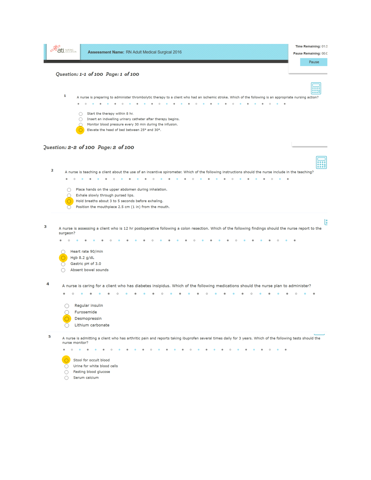 Preview image for RN ATI Medical Surgical 2020 Form A