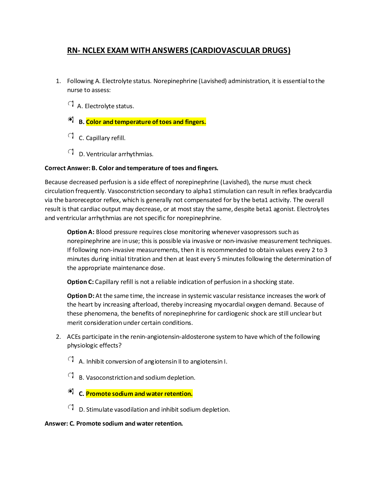 Preview image for NCLEX RN ATI EXAM QUESTIONS WITH ANSWERS AND EXPLANATION