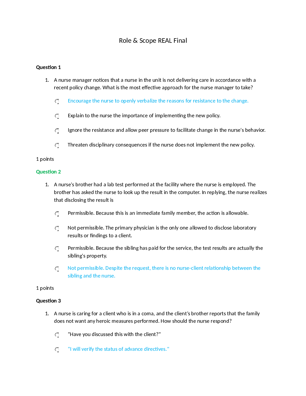 Preview image for Role & Scope REAL Final (solutions) Latest 2020.