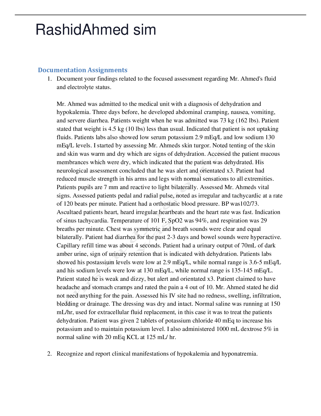 Preview image for Diagnosis: Dehydration and Hypokalemia
