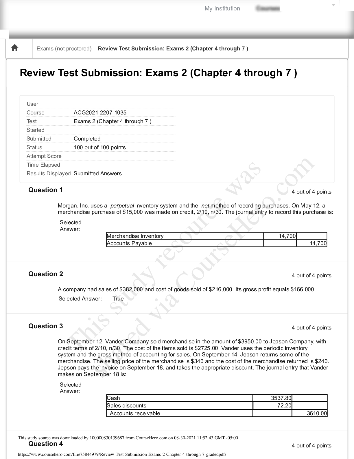 Preview image for ACG 2021 Review Test Submission: Exams 2 (Chapter 4 through 7 )