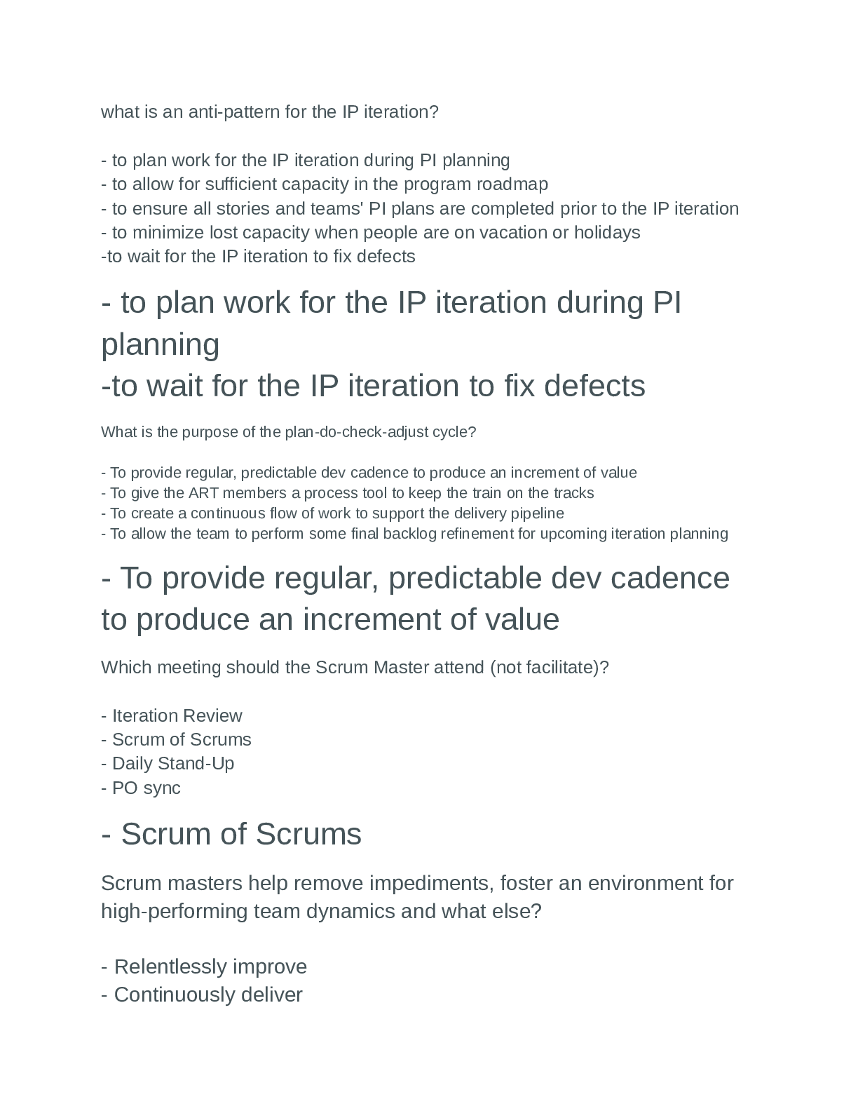 Preview image for SAFe 5.0 Scrum Master SSM Q4