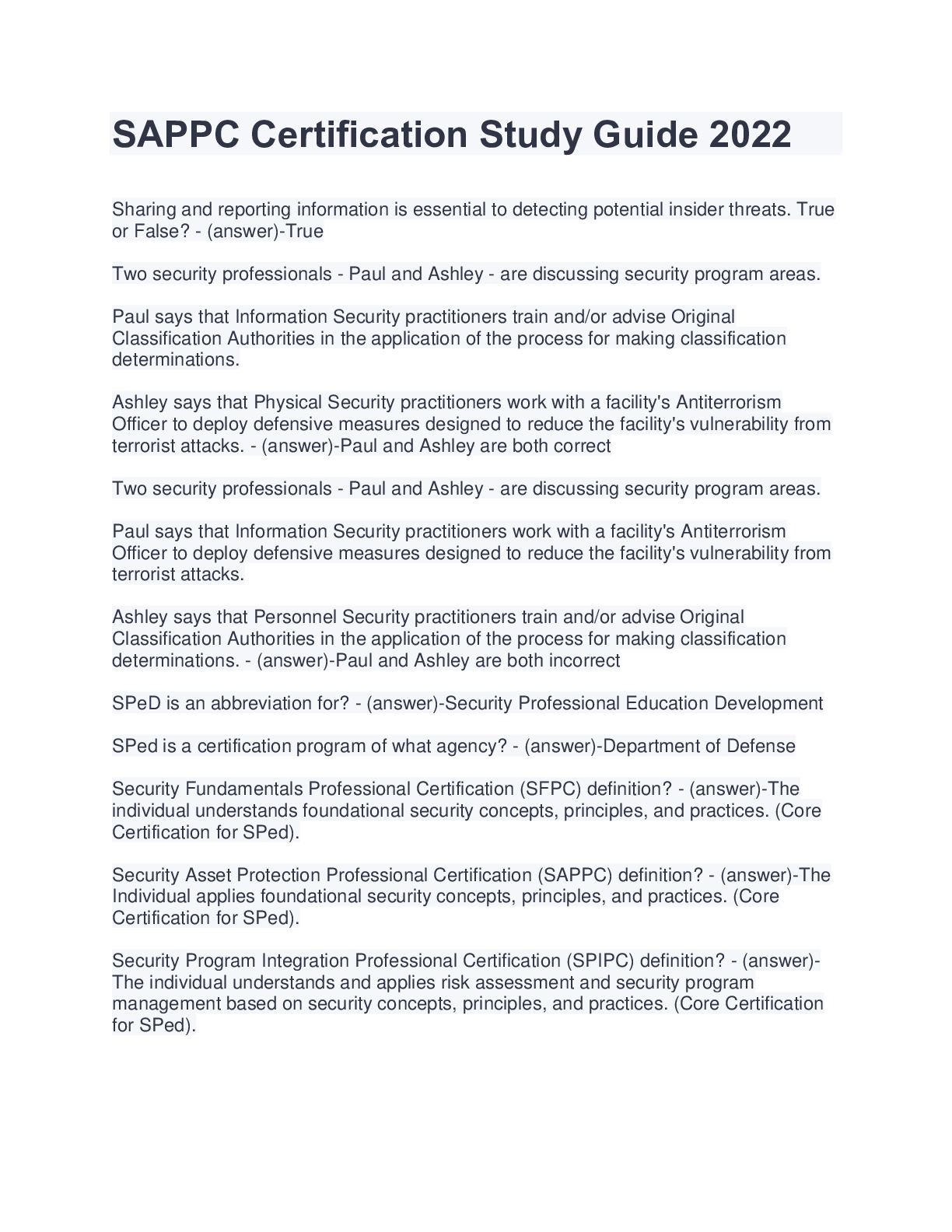 Preview image for SAPPC Certification Study Guide 2022