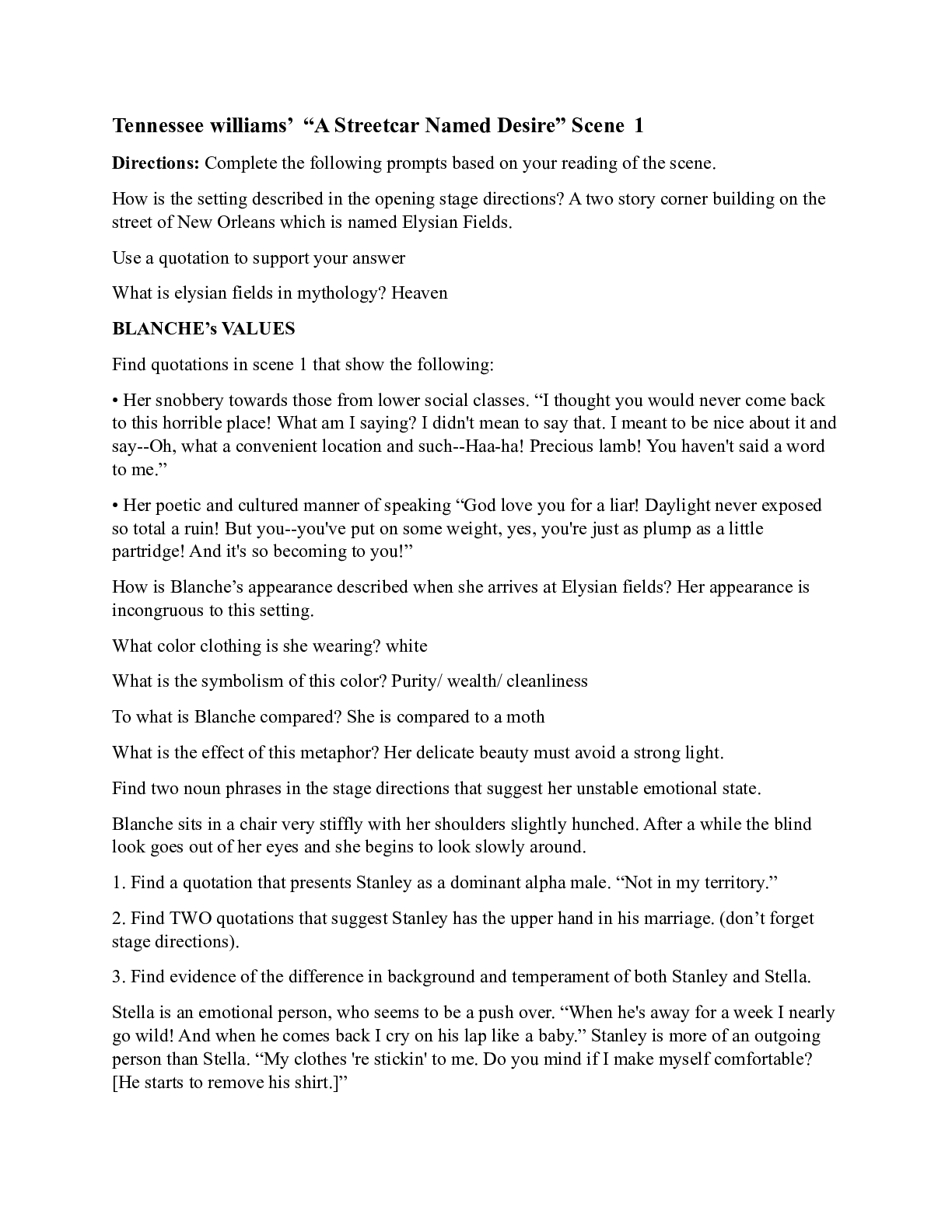 Preview image for SCND Workbook.docx-Tennessee williams’ “A Streetcar Named Desire” Scene 1