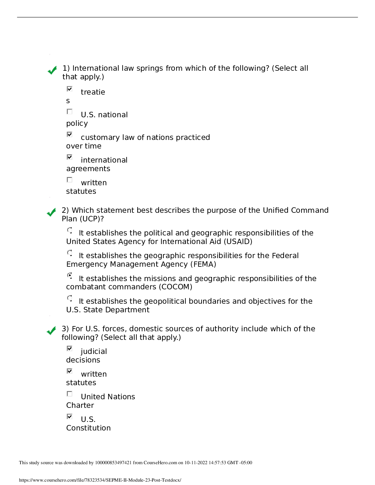 Preview of SEPME II Module 23 Post Test.docx | WITH 100% CORRECT ANSWERS