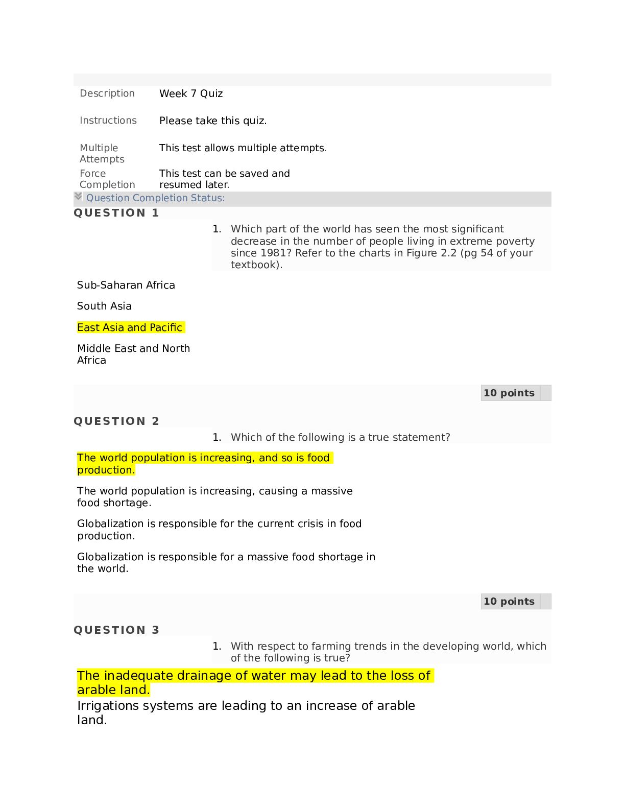 Preview of SOC 450 / SOC450 Week 7 Quiz Latest Updated 2022 Already Graded A