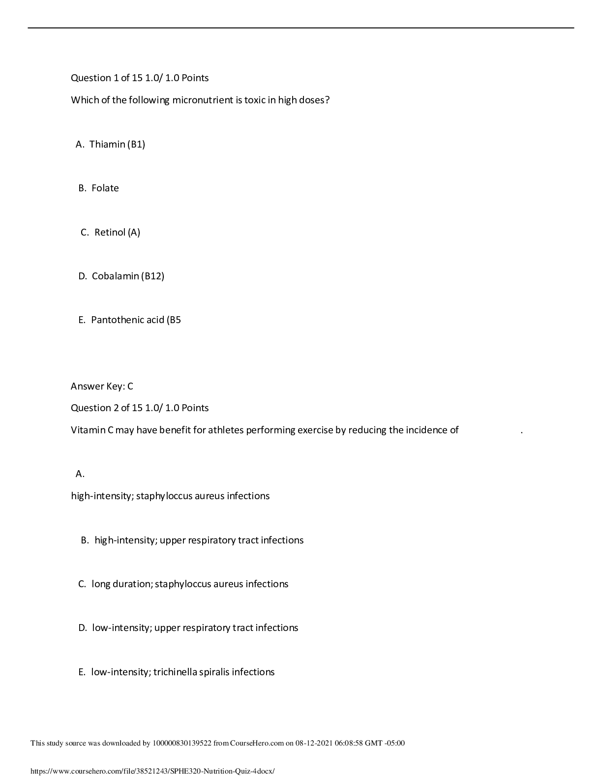 Preview image for Best nutrition quiz. Download to score A+