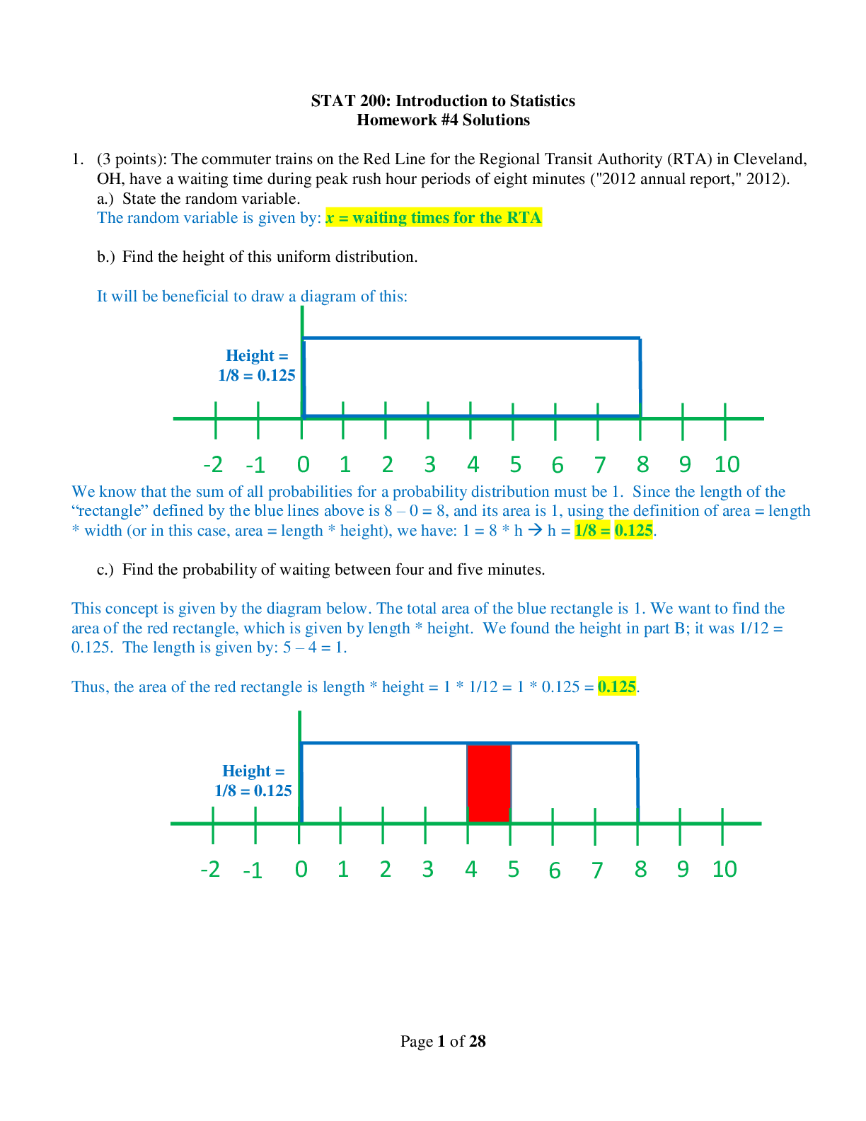 Preview image for STAT 200: Introduction to Statistics Homework #4 Solutions Complete A+ Guide