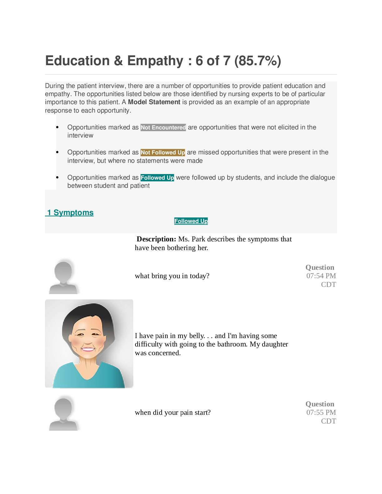 Preview image for NR 509 Comprehensive Assessment Results | Comprehensive Assessment Transcript;MS PARK (Latest Summer 2021/2022) Complete Solution.