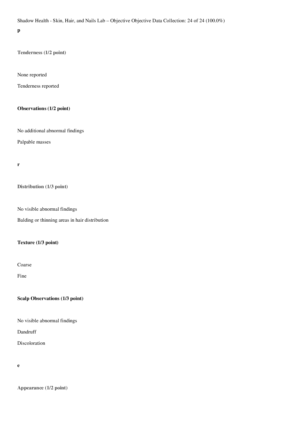 Preview image for Shadow_Health___Skin__Hair__and_Nails_Lab___Objective_Complete.docx