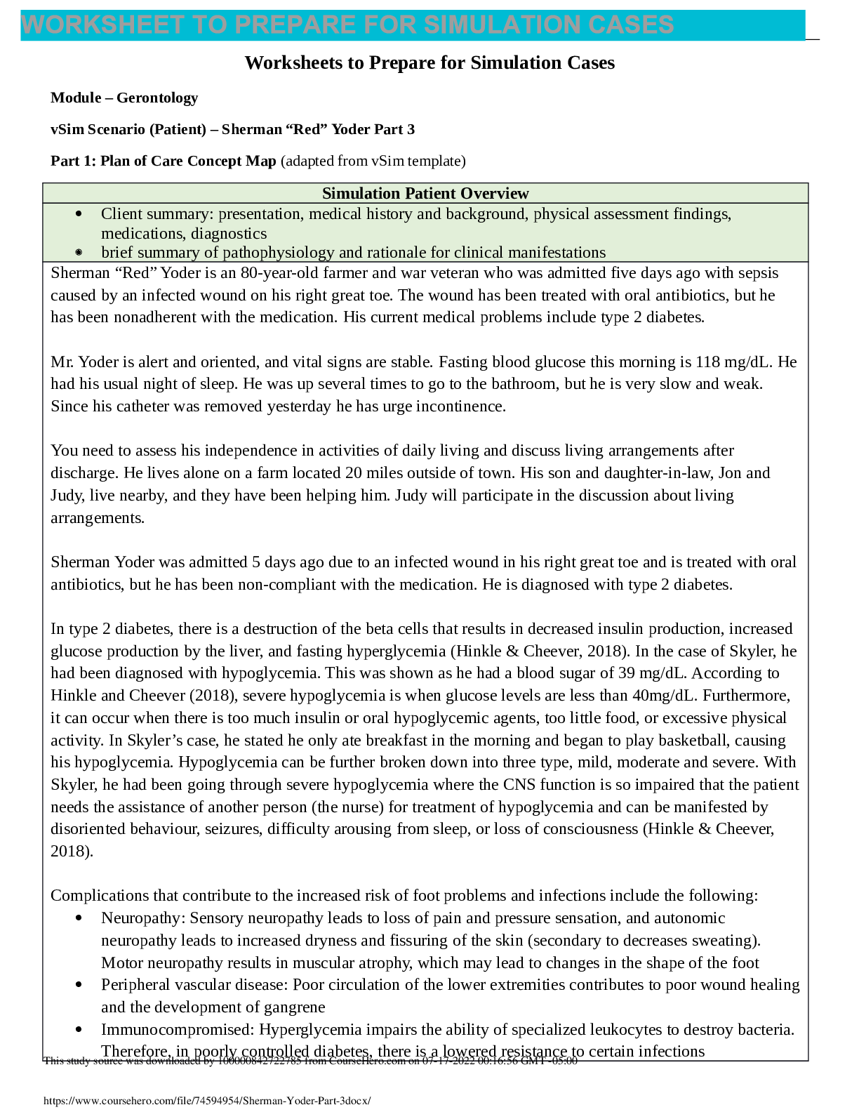 Preview image for Sherman Yoder Part 3./; Complete solution to score A