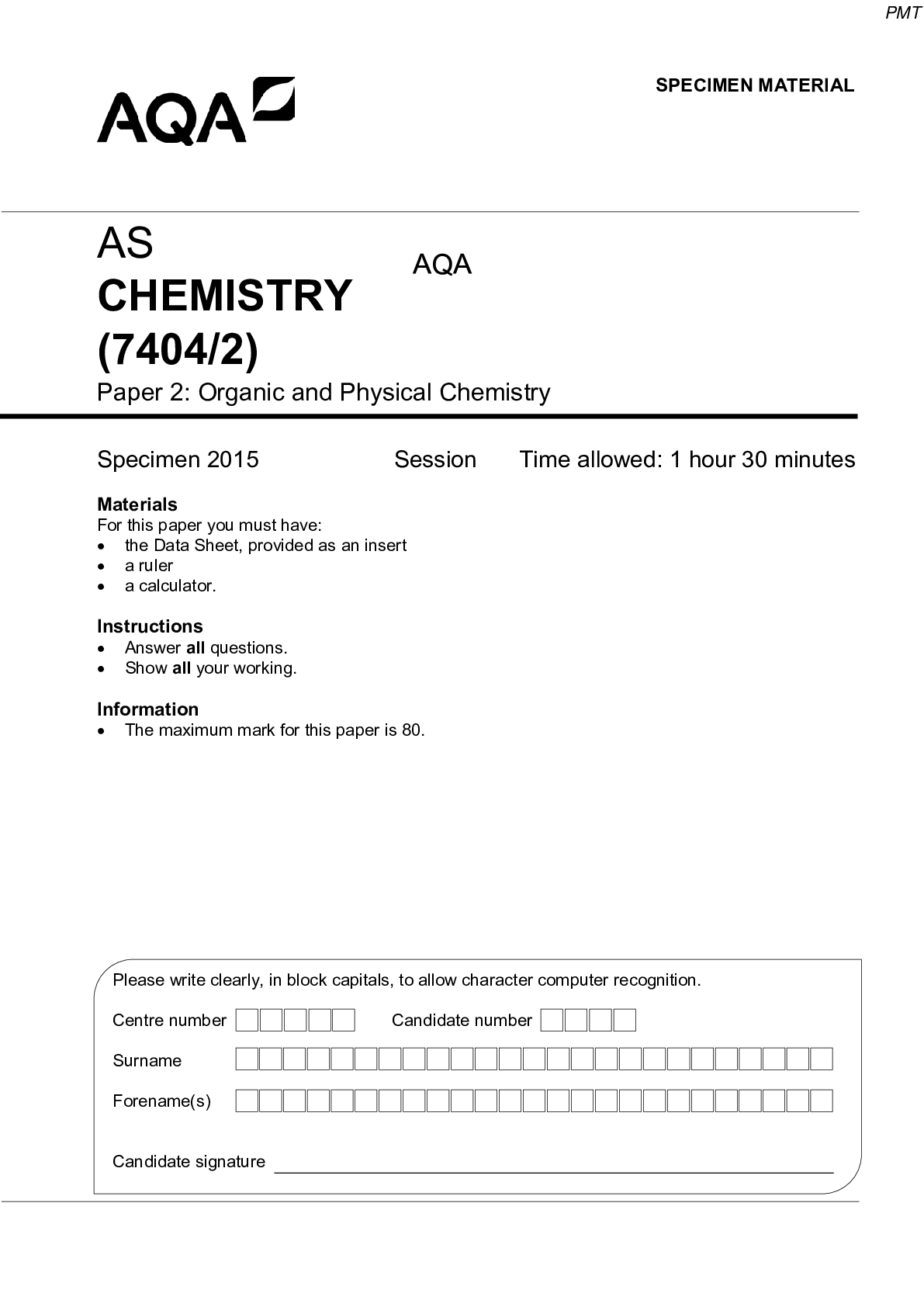 Preview image for AQA A LEVEL PHYSICS MARKING SCHEME PAPER 1 2020