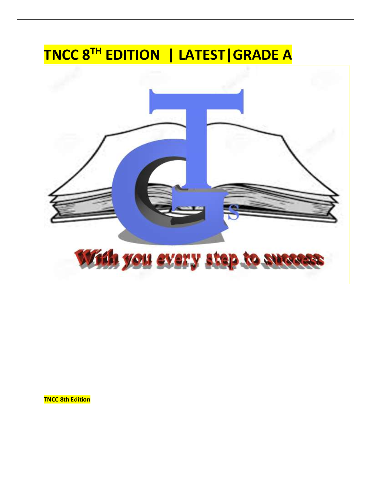 Preview image for TNCC 8TH EDITION | LATEST|GRADE A