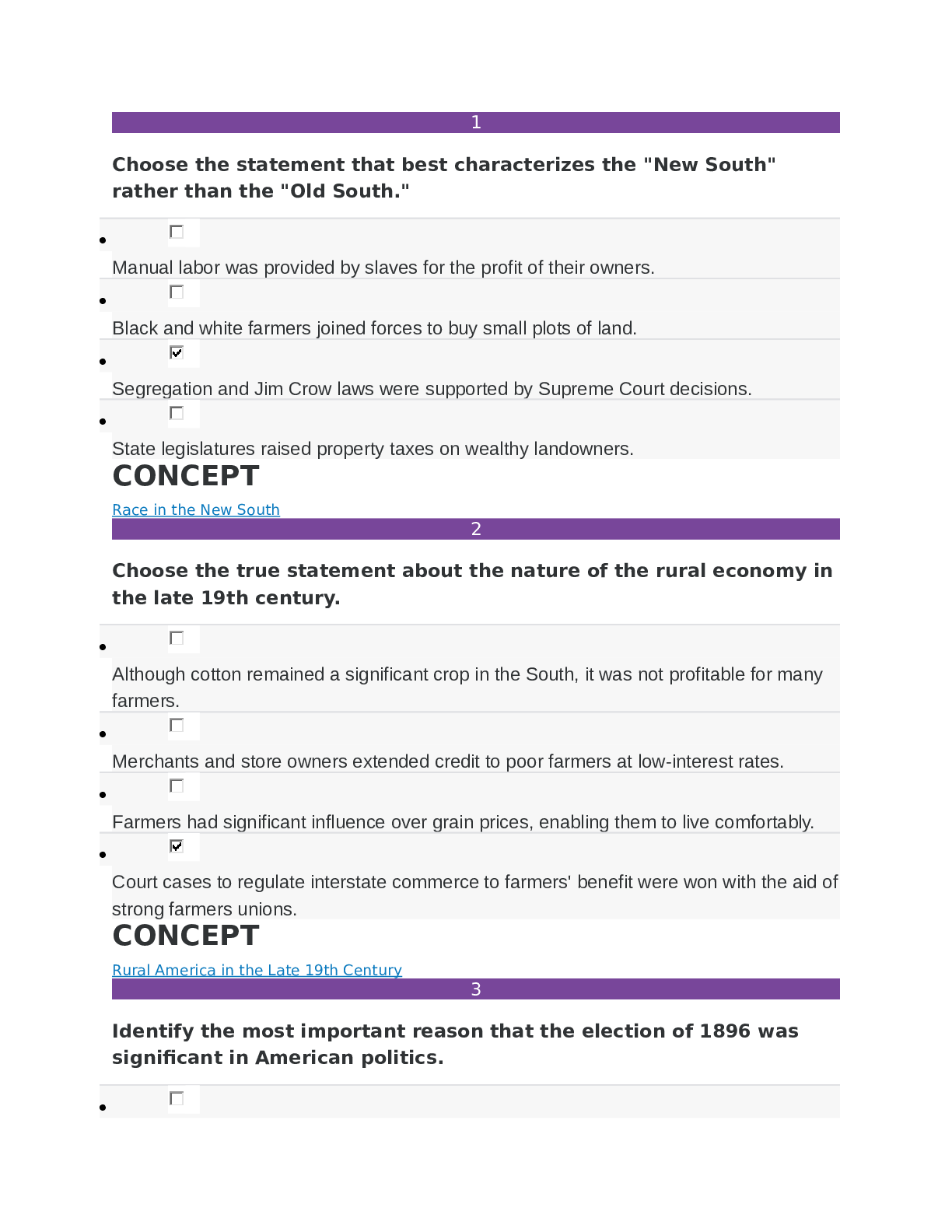 Preview image for US History II Unit 1 milestone 1 (V2) Sophia _Complete Questions & Answers