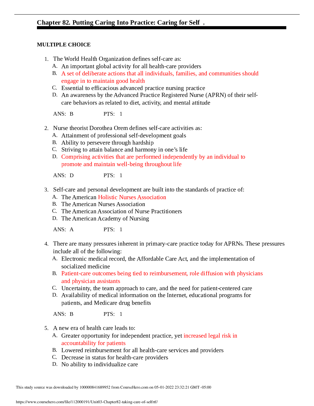 Preview image for  INTRODUCTION TO PRIMARY CARE FOR THE NURSE PRACTITIONER Questions And Answers