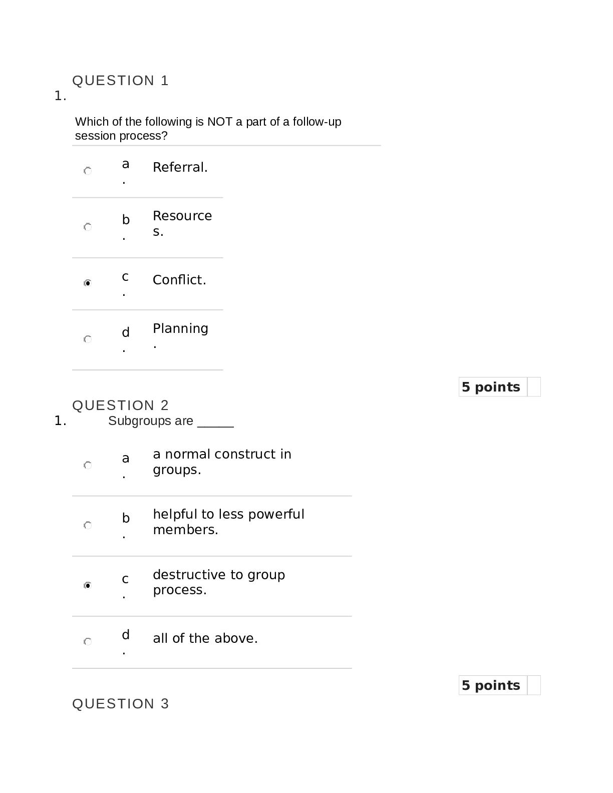 Preview image for COUN 5832 UNIT 10 QUIZ (2020/21) Already Graded A