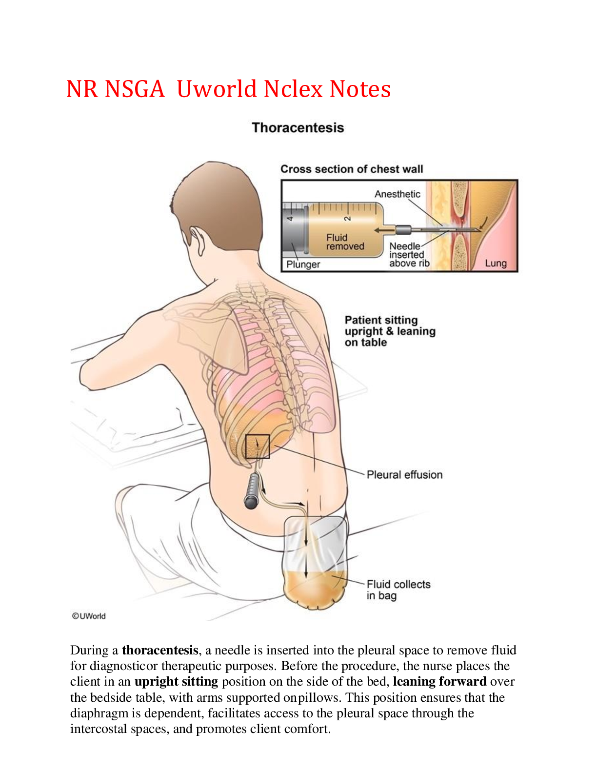Preview image for NR NSGA  Uworld Nclex Notes,100% CORRECT