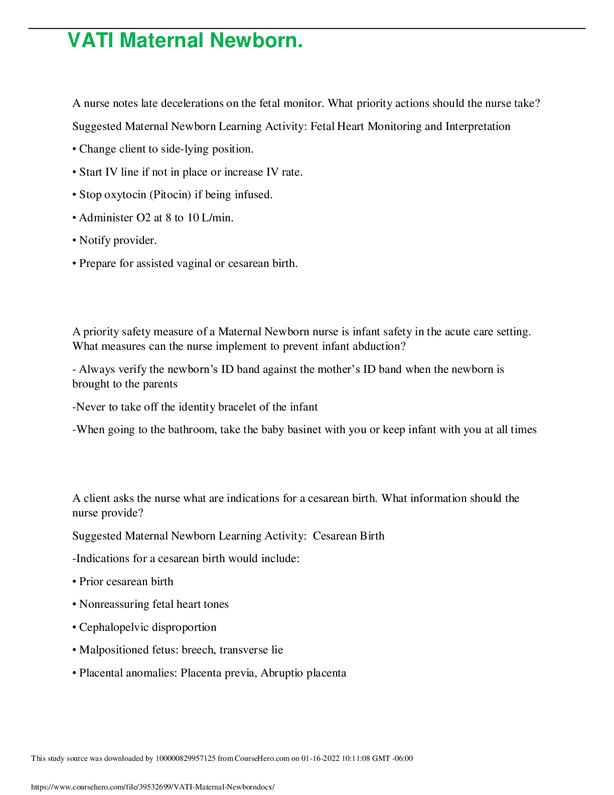 Preview image for VATI Maternal Newborn (Rated A+)