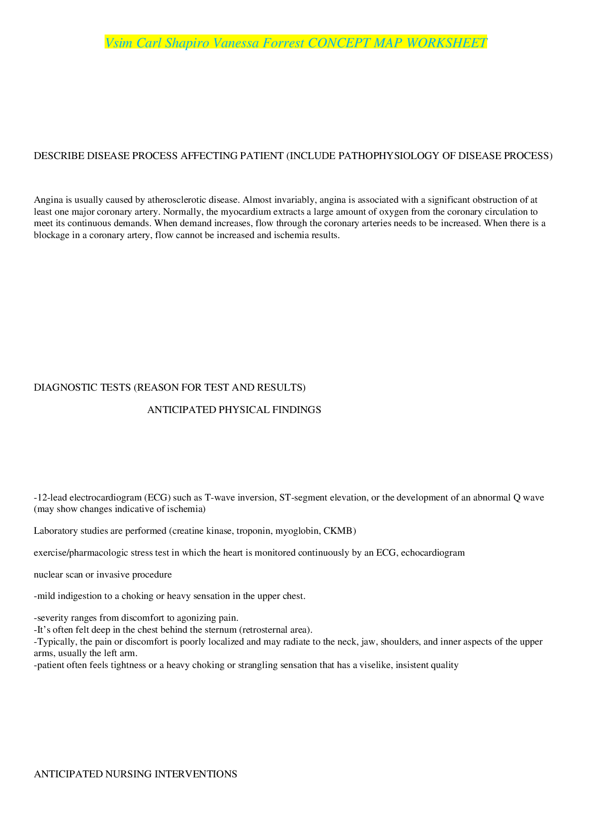 Preview image for Vsims Carl Shapiro (completed) updated spring 2021.A+ solutuions.