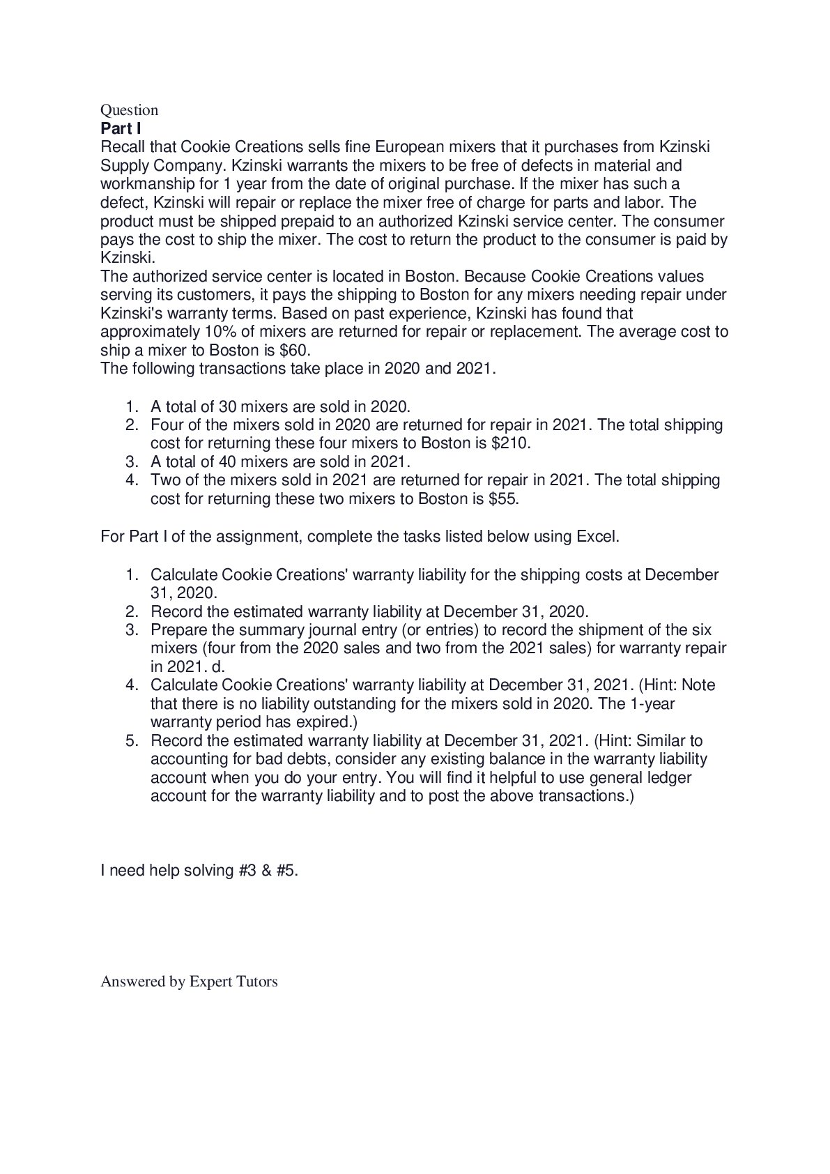Preview of Columbia Southern University  BBA 2201  BBA 2201 19S-SU20L-  Part I Recall that Cookie Cre