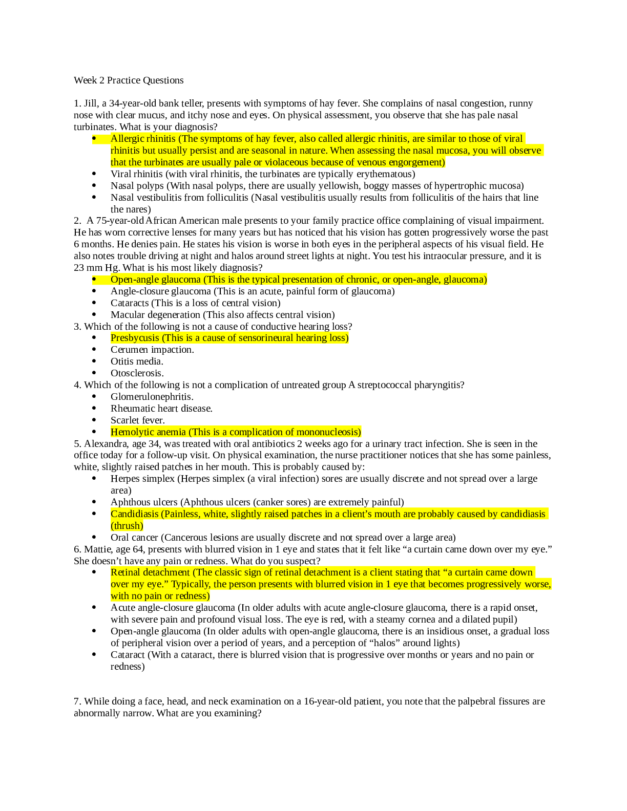 Preview image for NR 511 Week 2 Davis Edge QUESTIONS AND COMPLETE SOLUTIONS