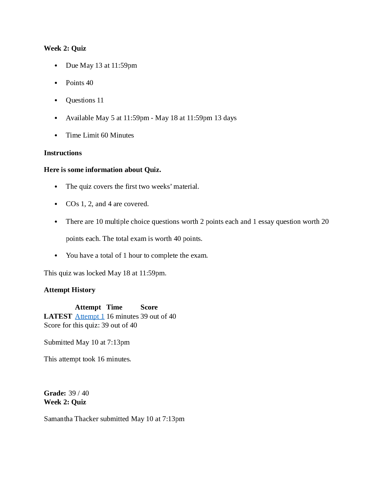 Preview image for Chamberlain College of Nursing - HIST405/405n Week 2 Quiz: MCQs & Essay (Version 1)_Verified Anwers.