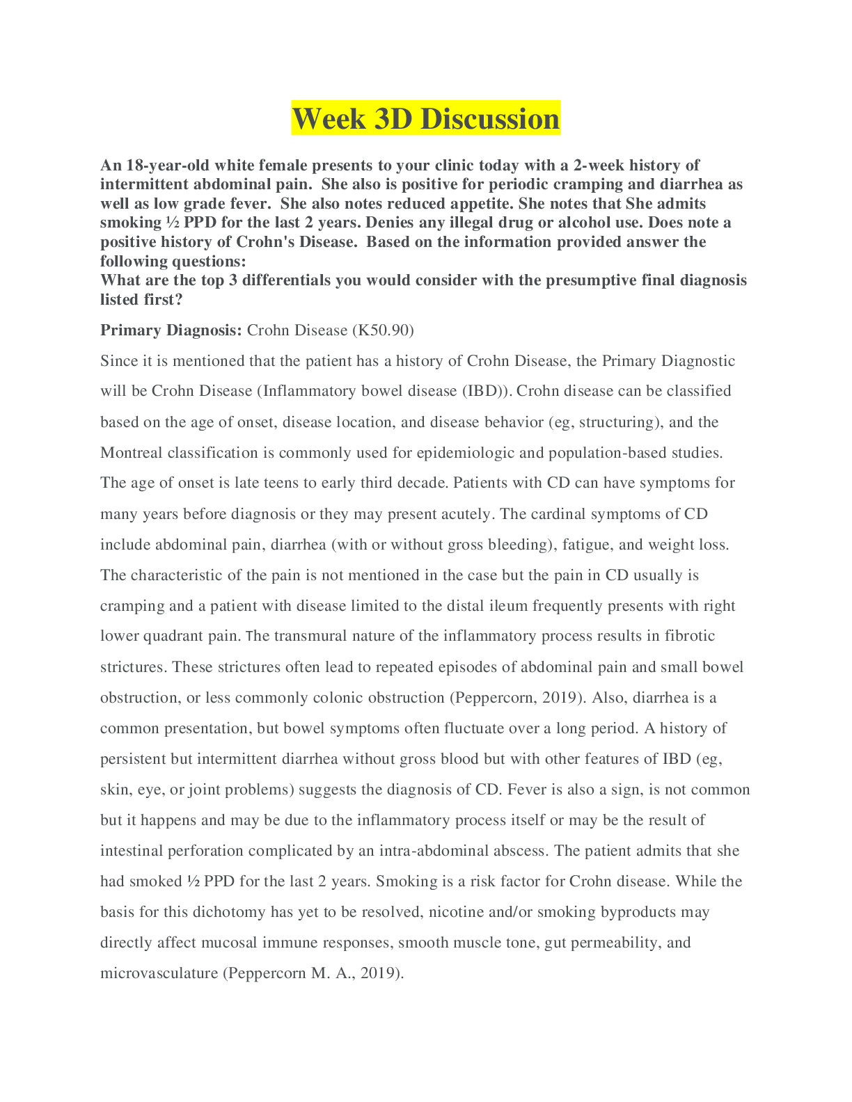 Preview image for NSG 6440 Week 3D Discussion / NSG6440 Week 3D Discussion/ NURS6440 WEEK 3 DISCUSSION/ NURS 6440 WEEK 3 DISCUSSION