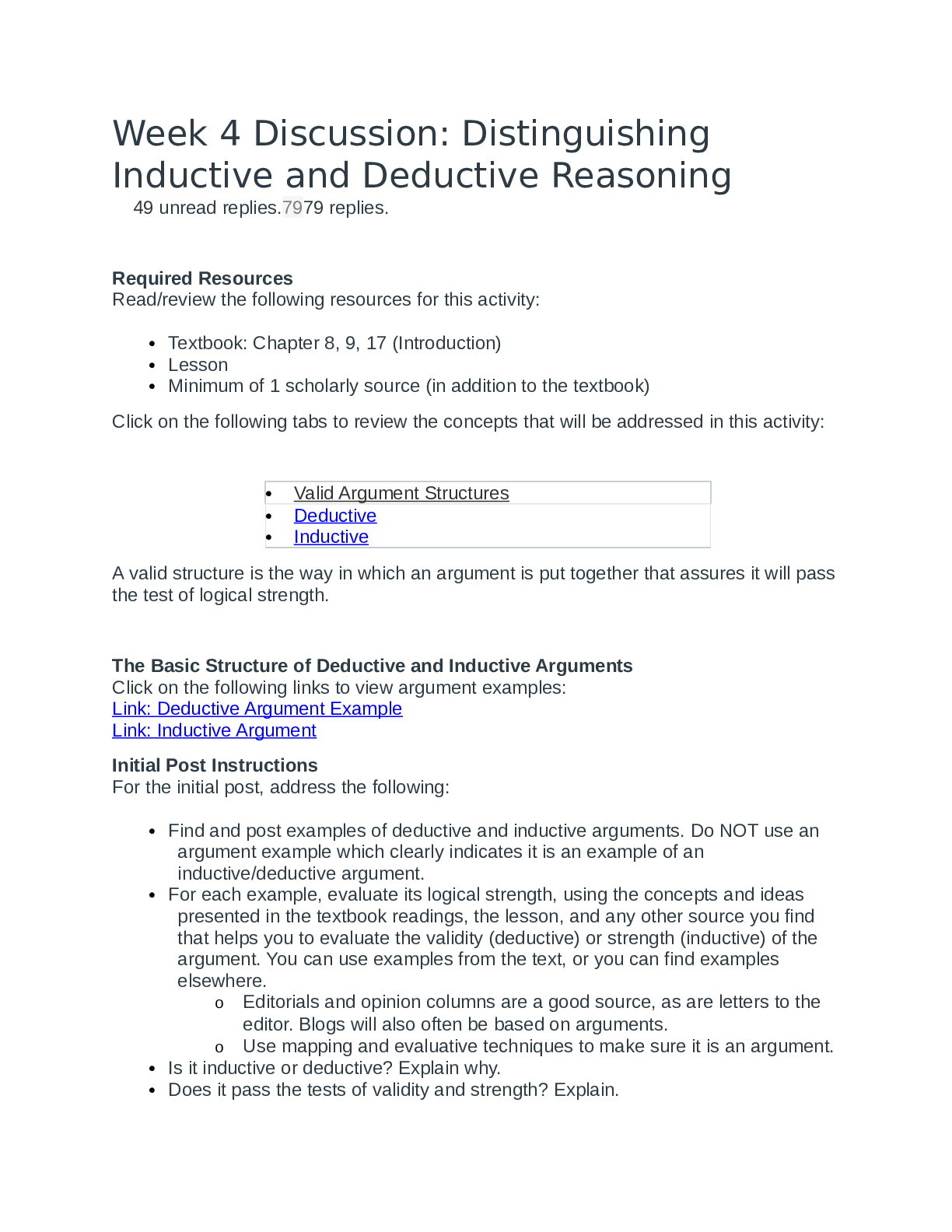 Preview image for Week 4 Discussion- Distinguishing Inductive and Deductive Reasoning.