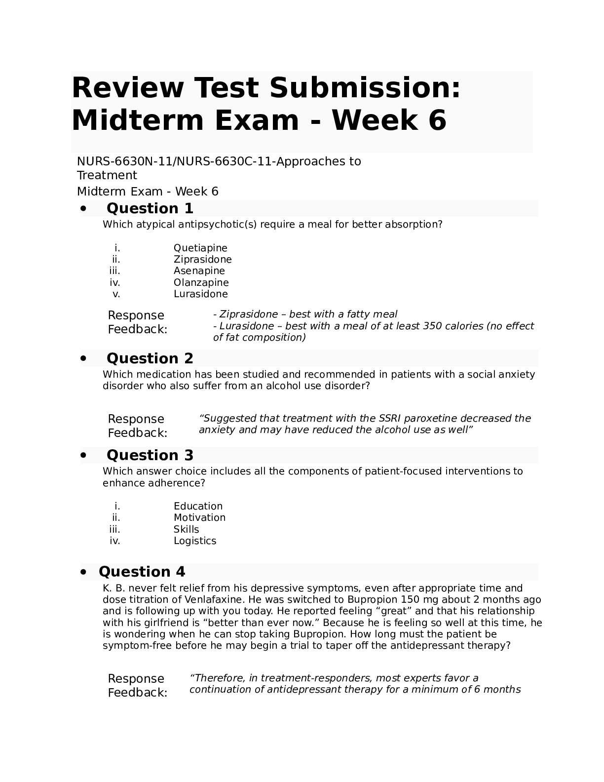 Preview image for NUR 6630 MIDTERM EXAM WEEK 6 REVIEW TEST