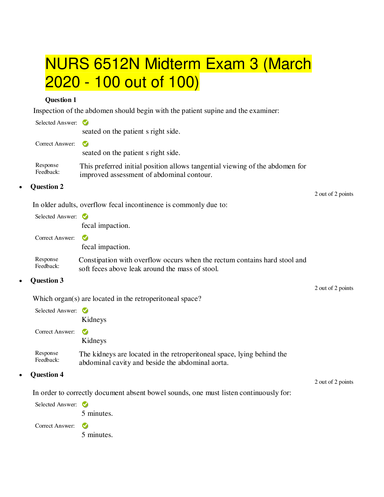 Preview image for NURS 6512N Midterm Exam 3 (100 out of 100)Download to get Good Scores