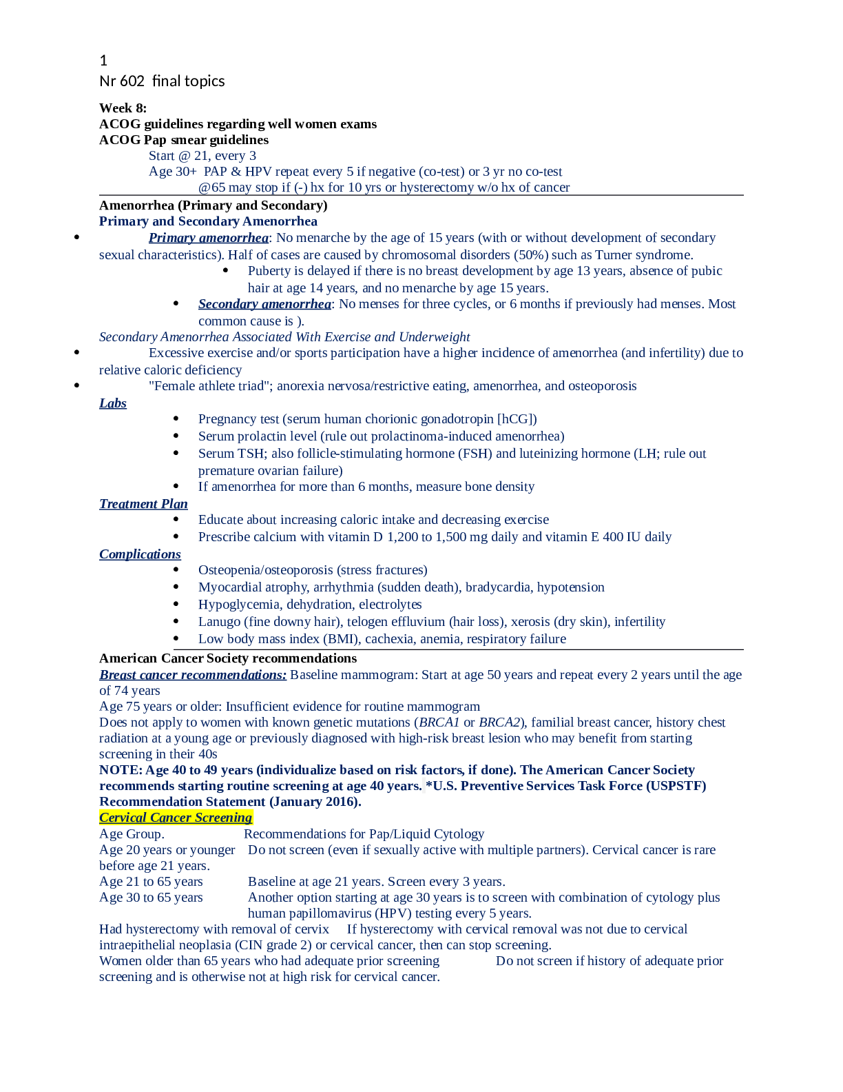 Preview image for NR 602 Final Exam Preparation