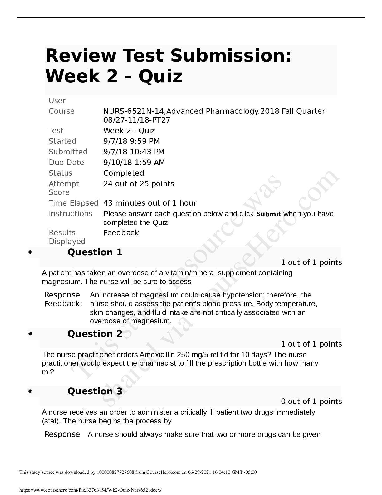 Preview image for Walden UniversityNURS 6521NWk2-Quiz-Nurs6521.