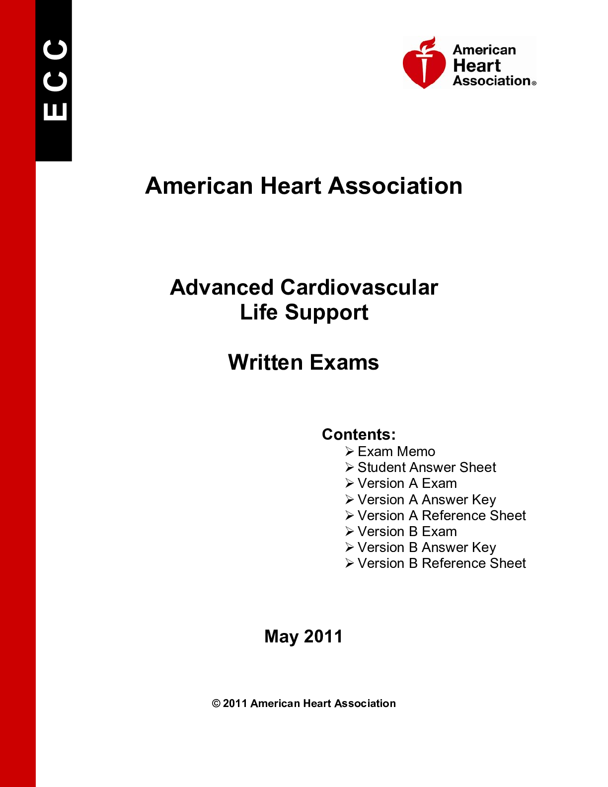 Preview image for Advanced Cardiovascular Life Support Exam Version A (50 questions)