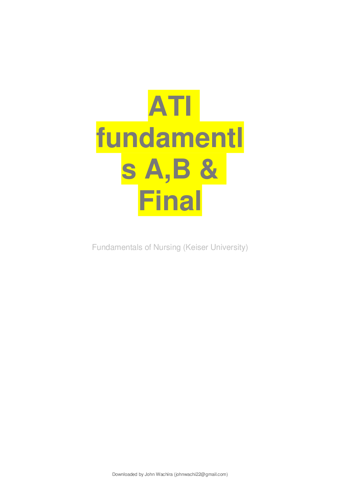 Preview image for ATI fundamentls A,B & Final