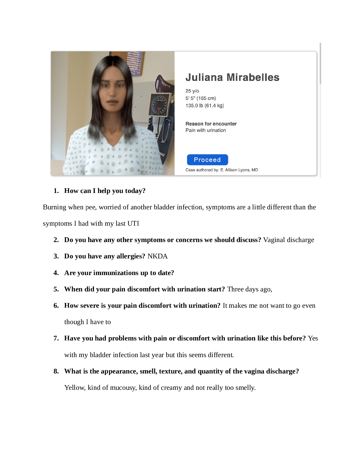 Preview image for NR 602 Week 2 iHuman Case 2 - Juliana A Mirabelles; Complete fall 2022-2023.