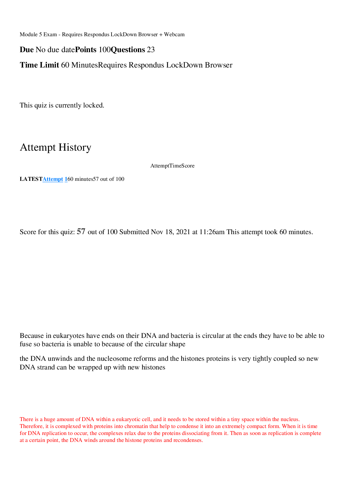 Preview image for BIOD 210 Module 5 Exam Genetics - Portage Learning