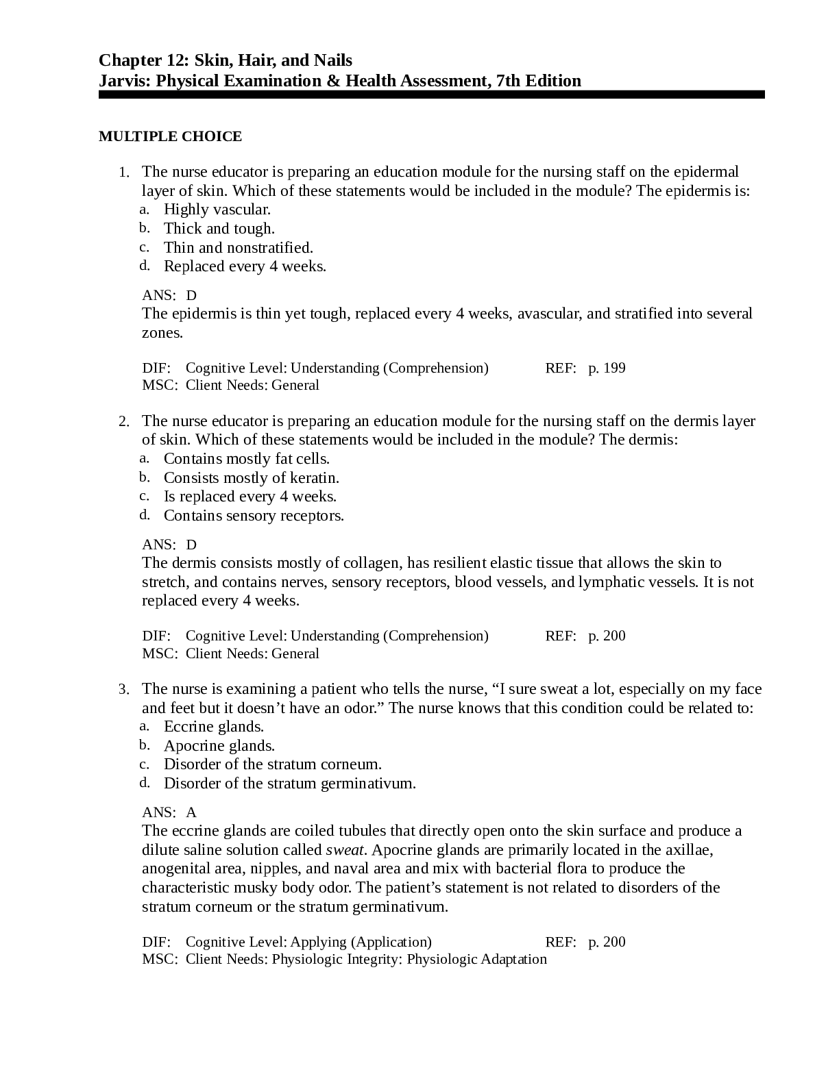 Preview image for Chapter 12: Skin, Hair, and Nails