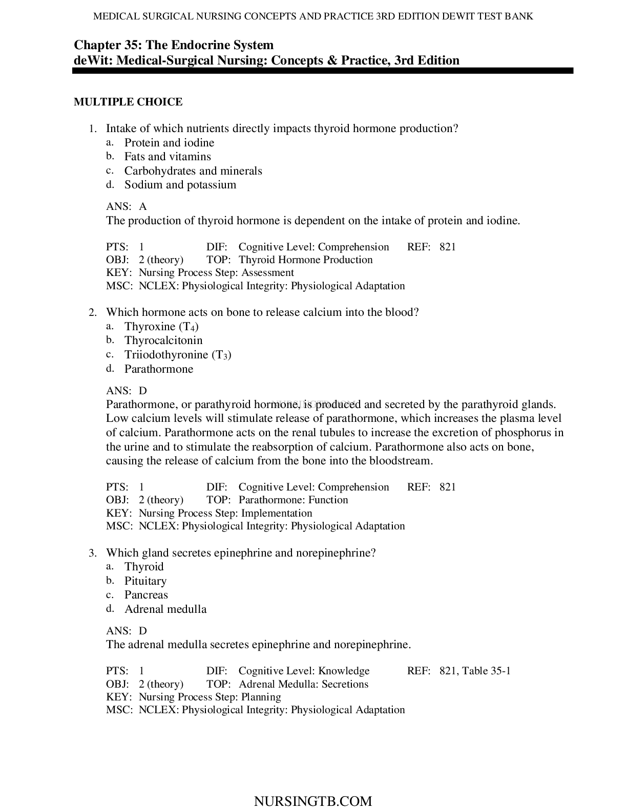 Preview image for Chapter 35: The Endocrine System