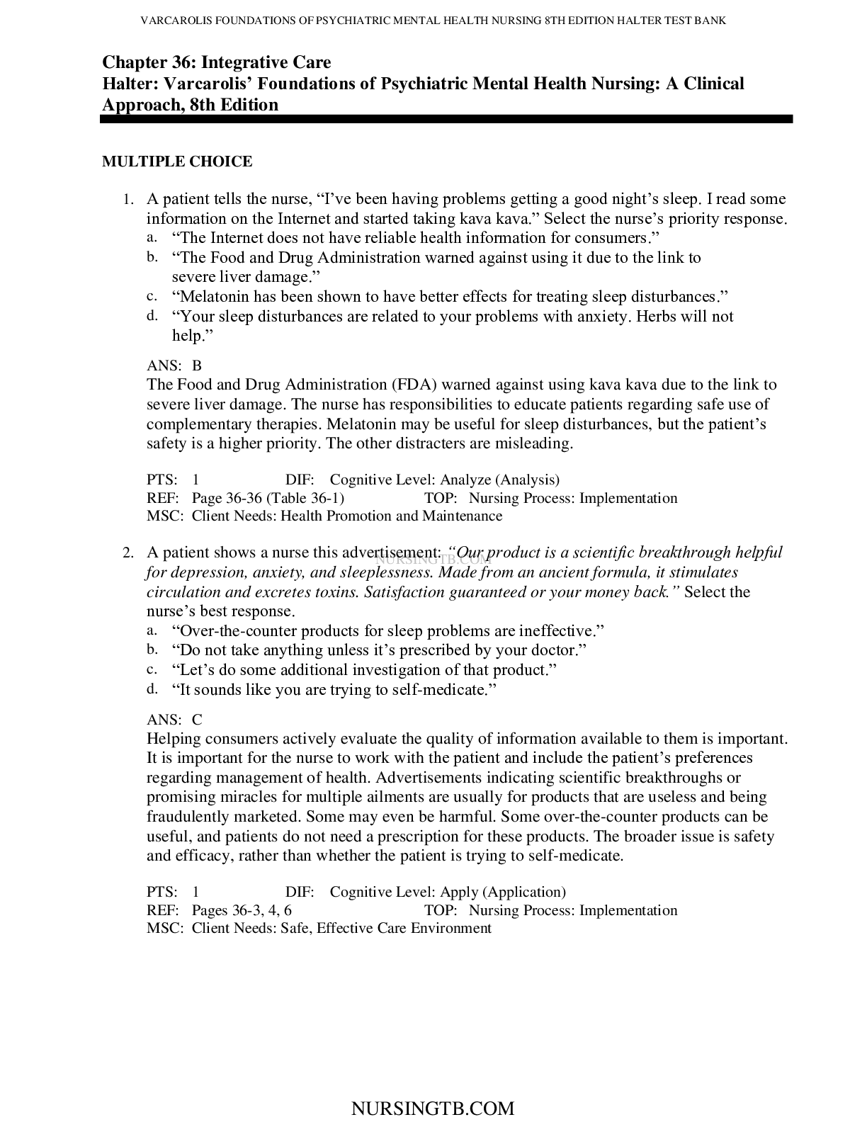 Preview image for Chap 36: Care of Patients with Vascular Problems Ignatavicius: Medical-Surgical Nursing, 8th Edition,100% CORRECT