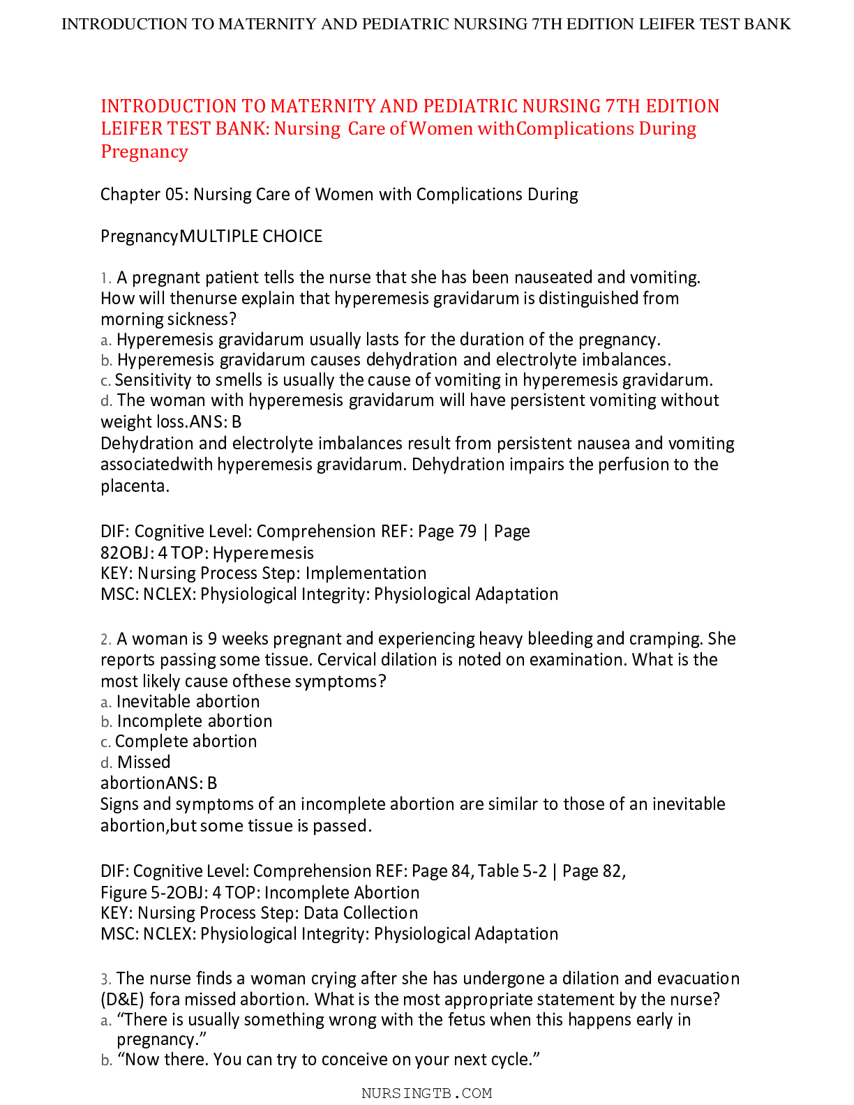 Preview image for NURS MISC Chronic Illness and Older Adults Test  Bank,100% CORRECT